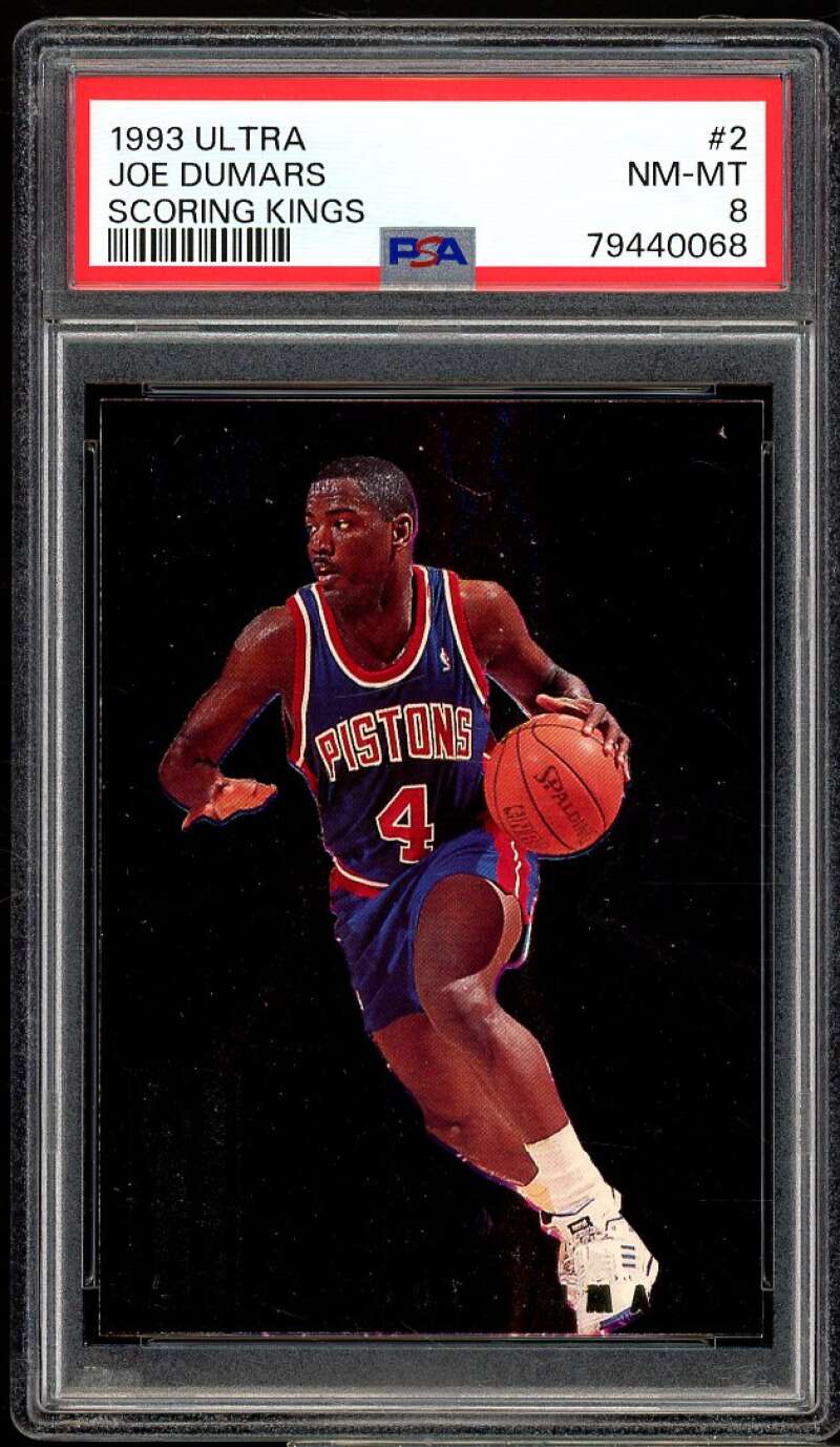 Joe Dumars Card 1993-94 Ultra Scoring Kings #2 PSA 8 Image 1