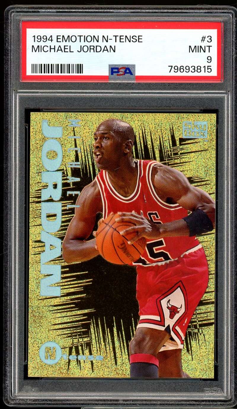 Michael Jordan Card 1994-95 Emotion N-Tense #3 PSA 9 Image 1