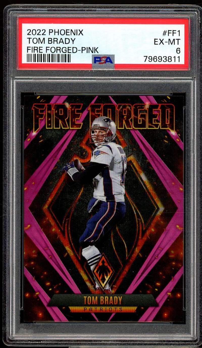 Tom Brady Card 2022 Phoenix Fire Forged Pink #FF1 PSA 6 Image 1