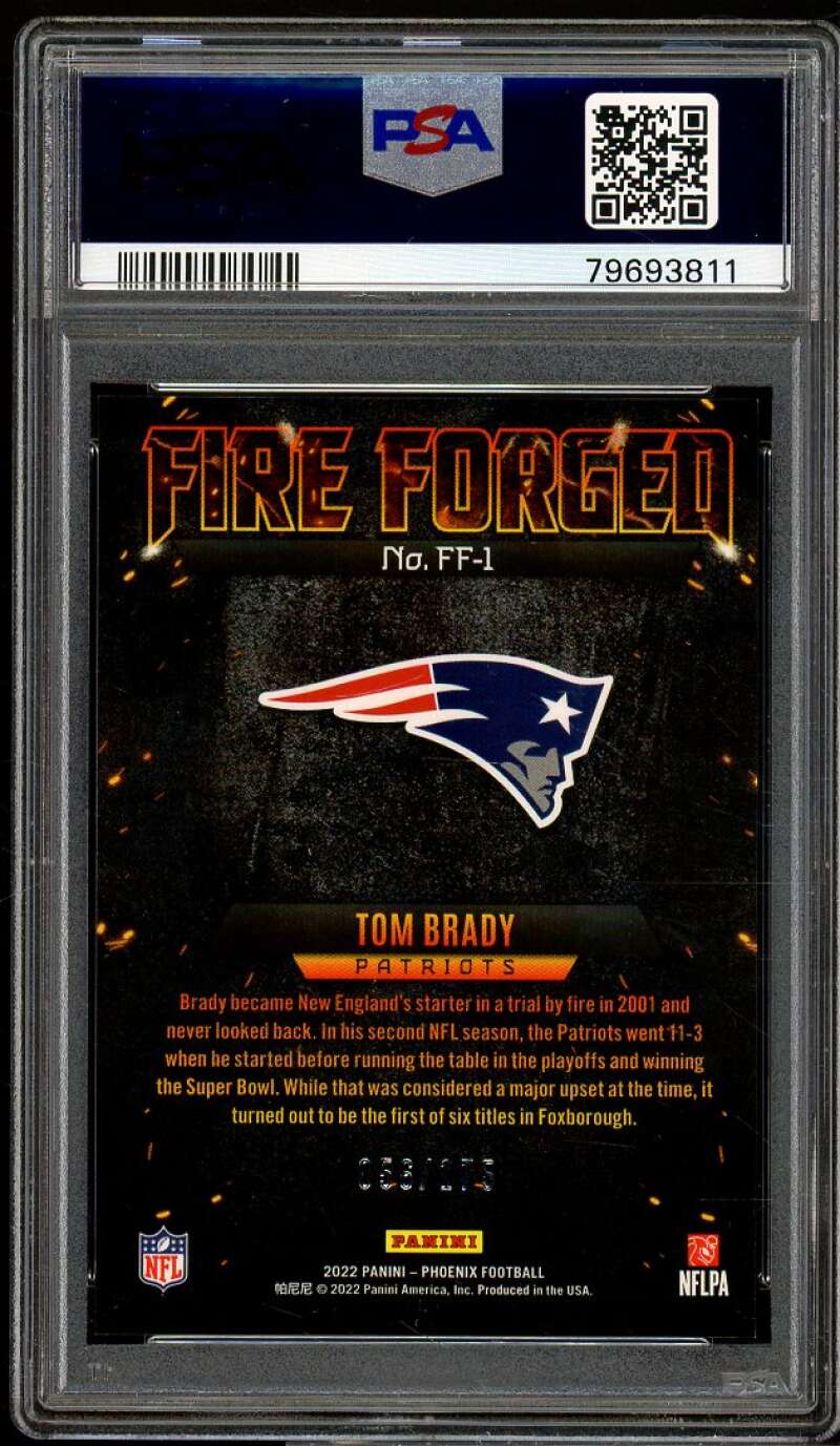 Tom Brady Card 2022 Phoenix Fire Forged Pink #FF1 PSA 6 Image 2