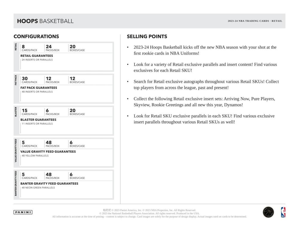 2023-24 Panini NBA Hoops Basketball 6-Pack Blaster Box Image 6