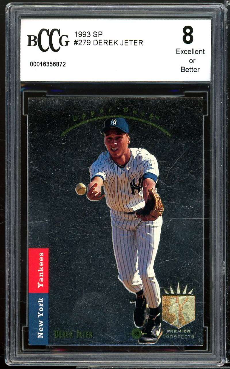 1993 SP #279 Derek Jeter Rookie Card BGS BCCG 8 Excellent+ Image 1