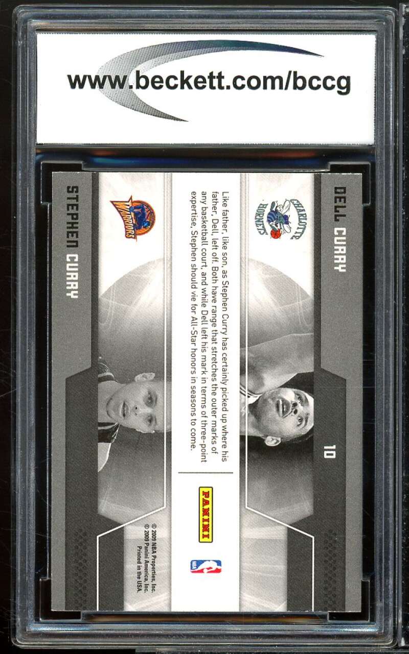 2009-10 Donruss Passing Torch #10 Dell/Stephen Curry Rookie BGS BCCG 10 Mint+ Image 2