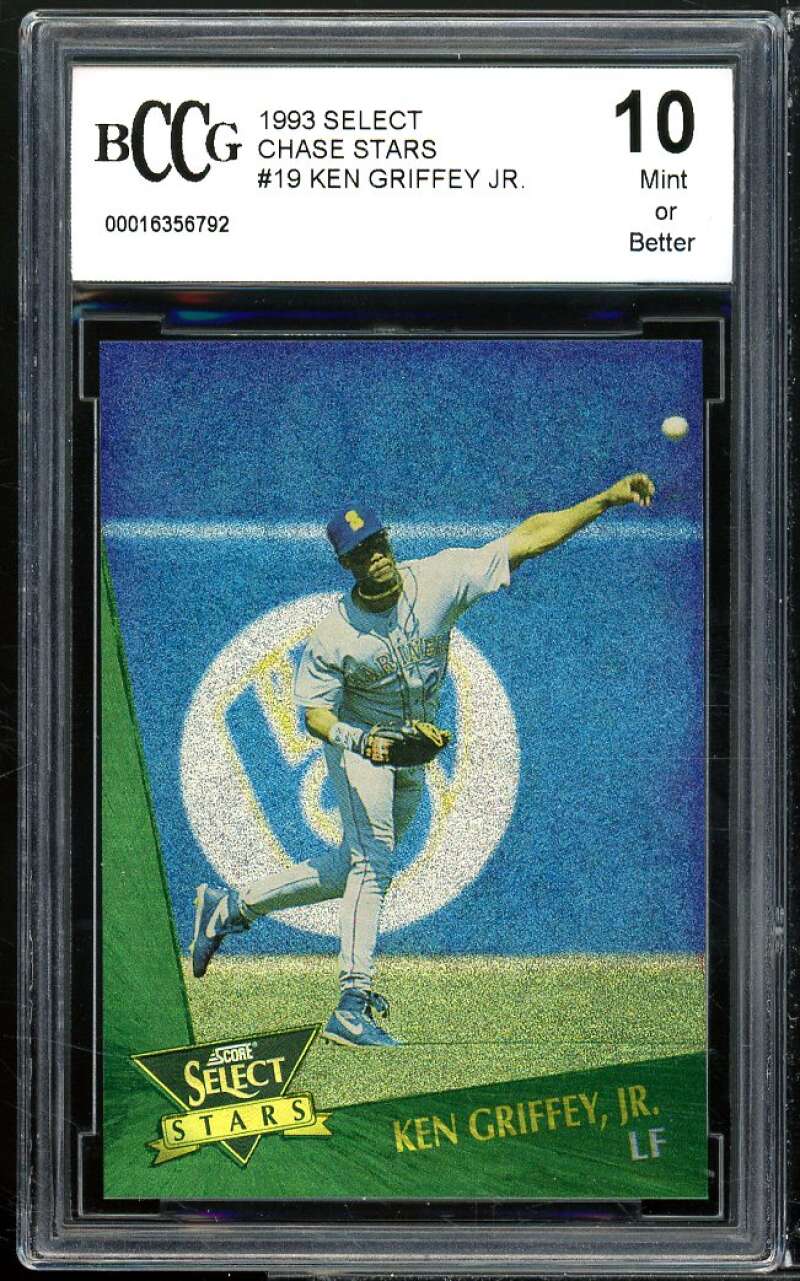 1993 Select Chase Stars #19 Ken Griffey Jr. Card BGS BCCG 10 Mint+ Image 1