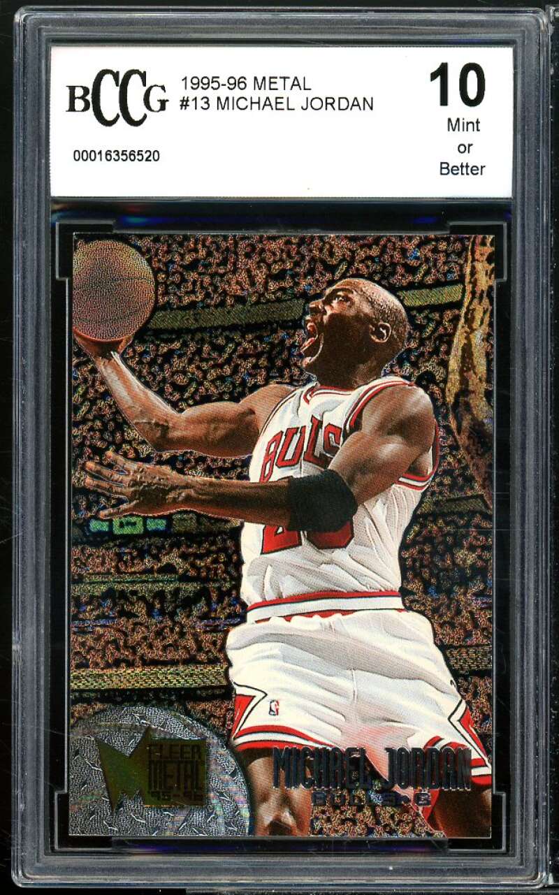 1995-96 Metal #13 Michael Jordan Card BGS BCCG 10 Mint+ Image 1