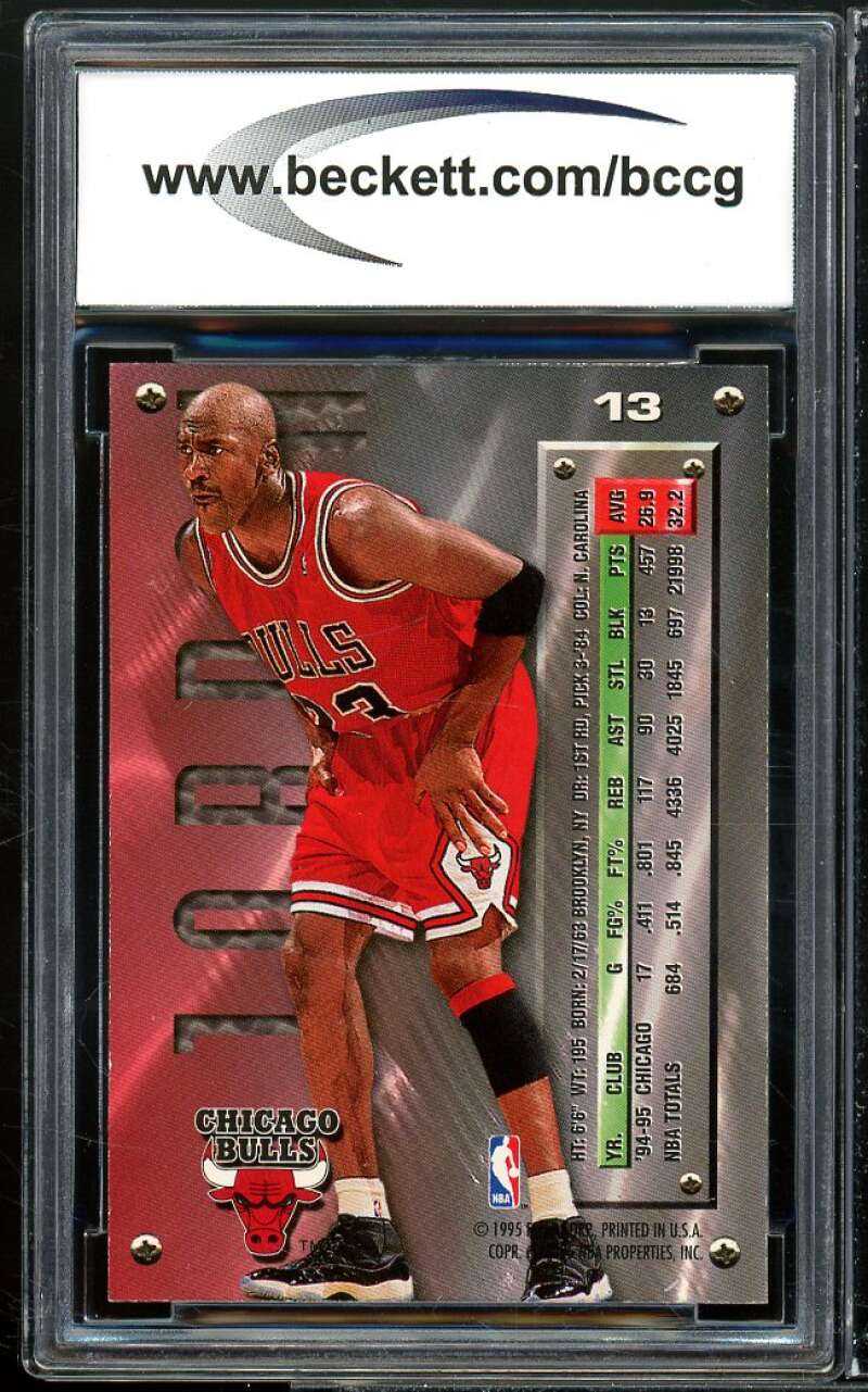 1995-96 Metal #13 Michael Jordan Card BGS BCCG 10 Mint+ Image 2