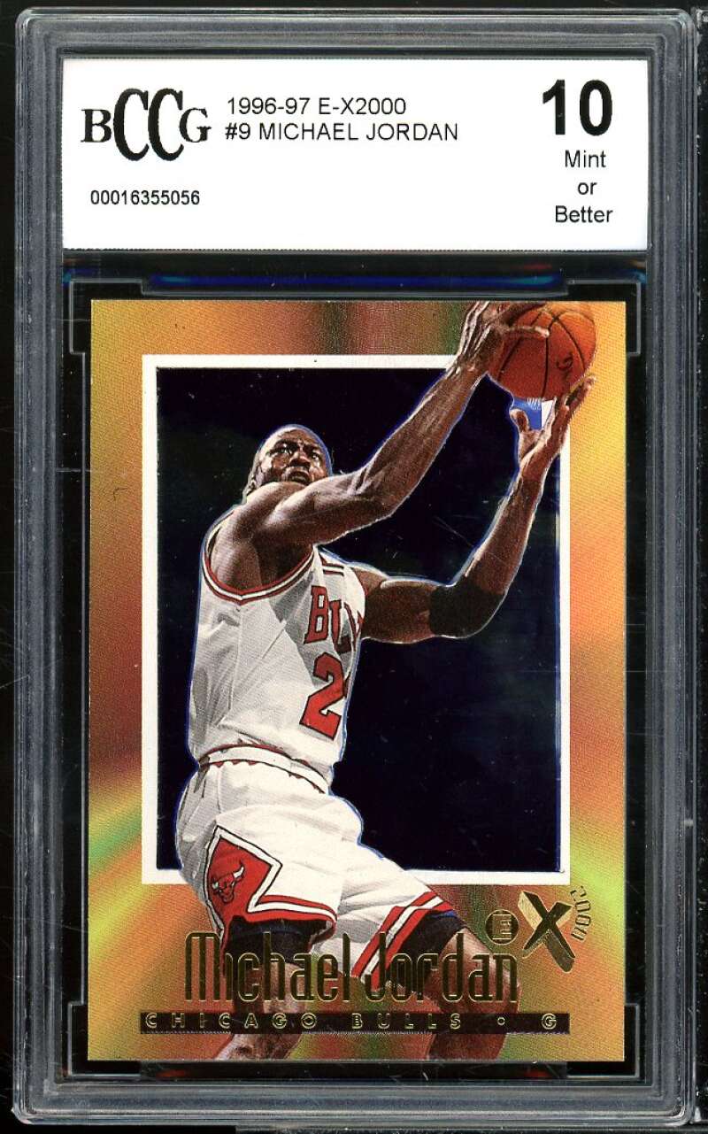 1996-97 E-X2000 Michael Jordan #9 Michael Jordan Card BGS BCCG 10 Mint+ Image 1