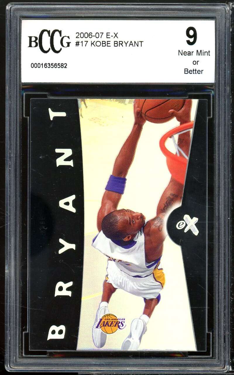 2006-07 E-X #17 Kobe Bryant Card BGS BCCG 9 Near Mint+ Image 1