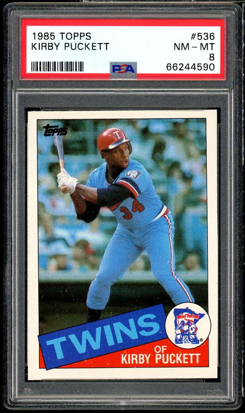 Kirby Puckett Rookie Card 1985 Topps #536 PSA 8 Image 1