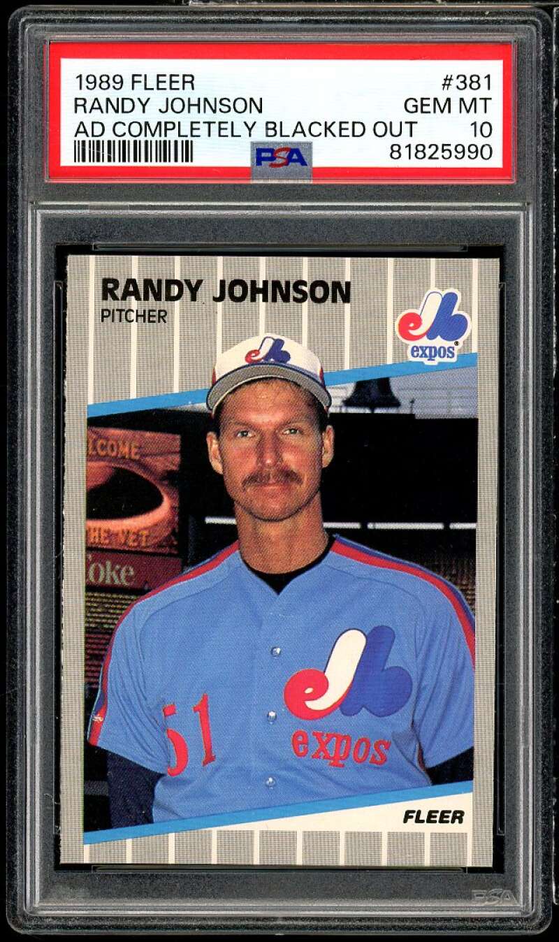 Randy Johnson Rookie Card 1989 Fleer #381 PSA 10 Image 1