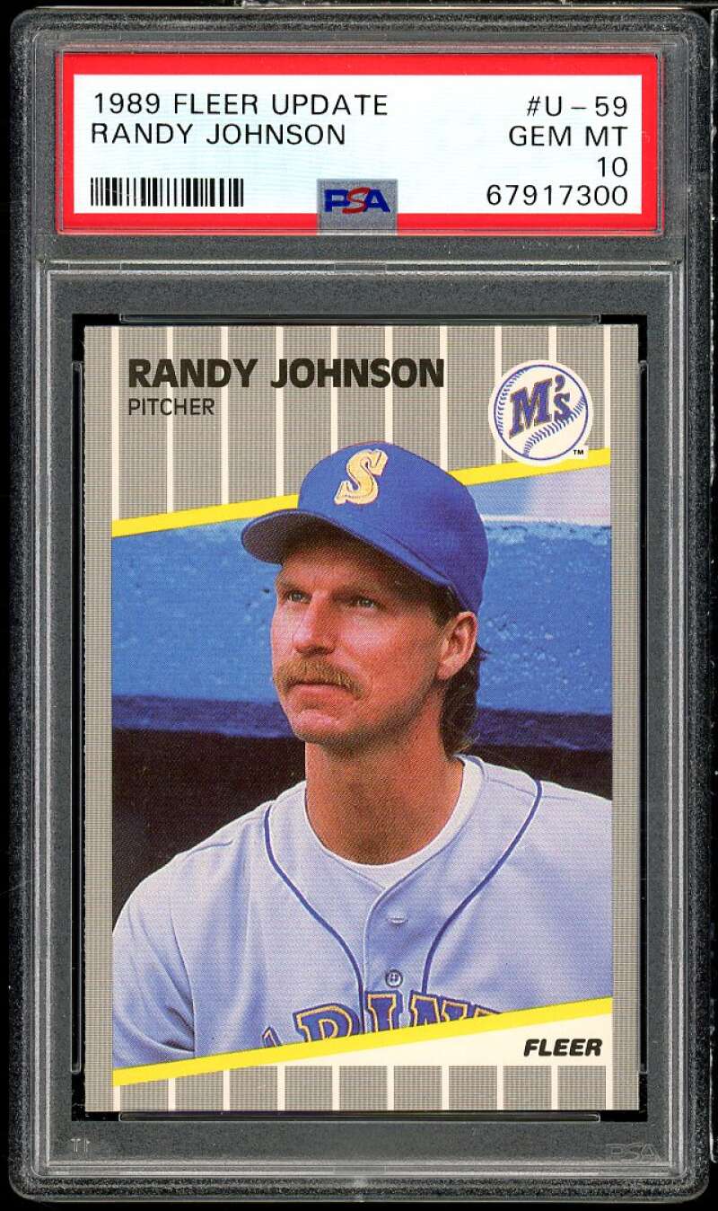 Randy Johnson Rookie Card 1989 Fleer Update #U-59 PSA 10 Image 1