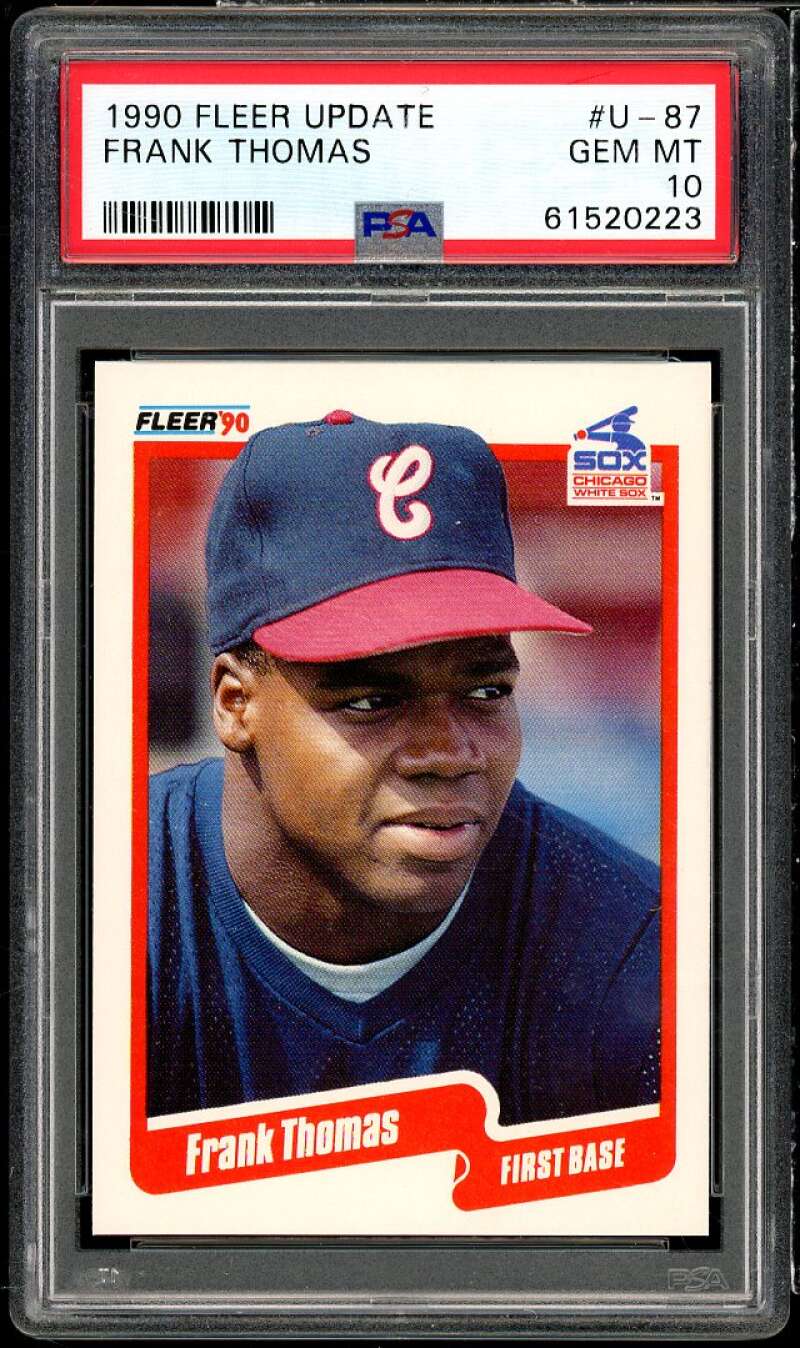 Frank Thomas Rookie Card 1990 Fleer Update #U-87 PSA 10 Image 1