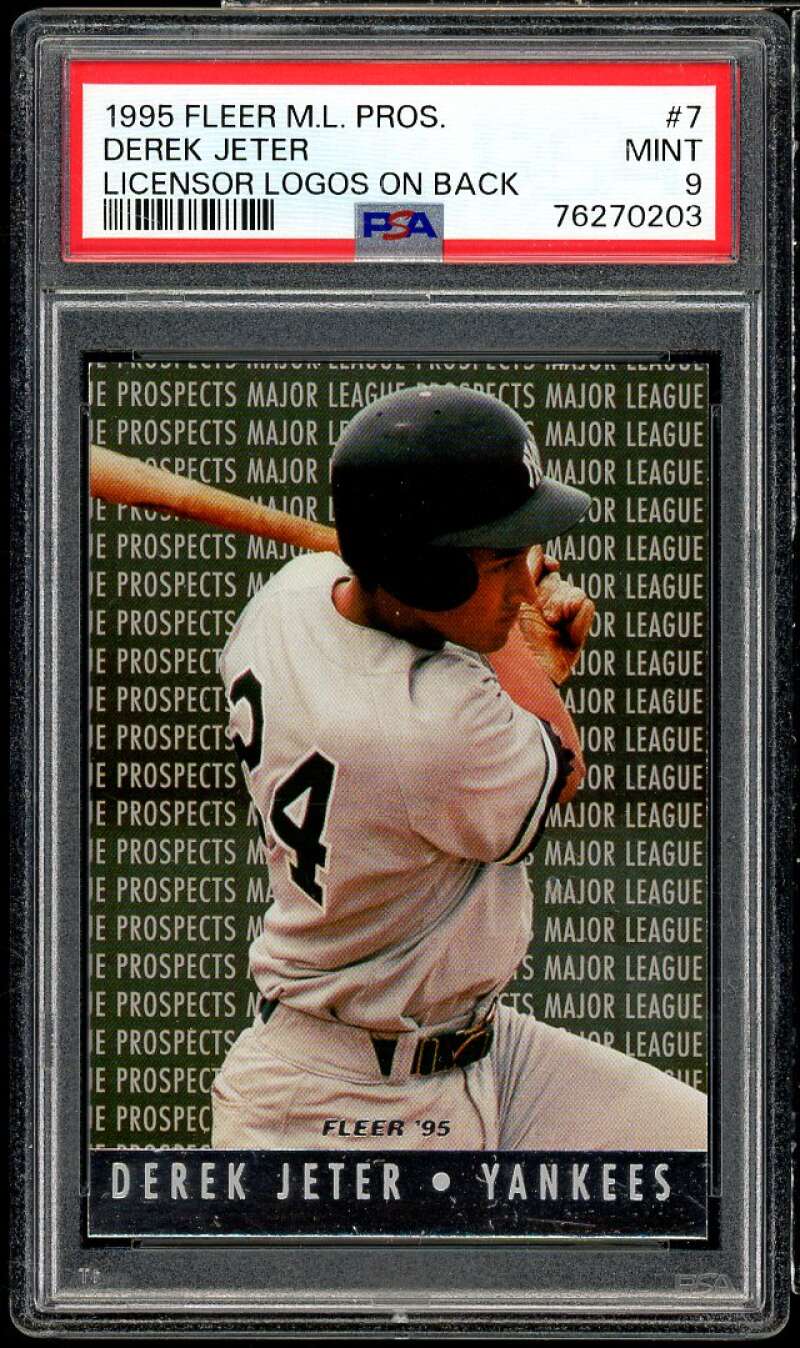 Derek Jeter Rookie Card 1995 Fleer M.L. Prospects #7 PSA 9 Image 1