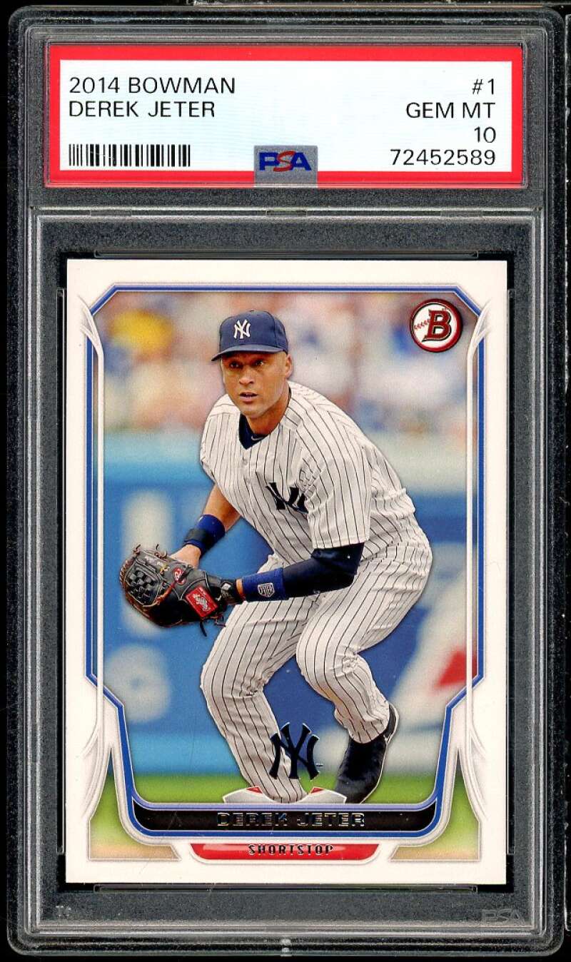 Derek Jeter Card 2014 Bowman #1 PSA 10 Image 1