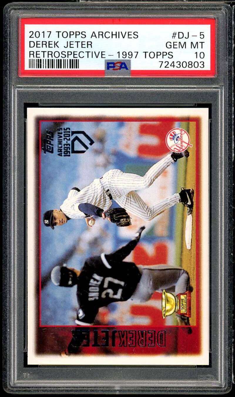 Derek Jeter Card 2017 Topps Archives Derek Jeter Retrospective 1997 #5 PSA 10 Image 1