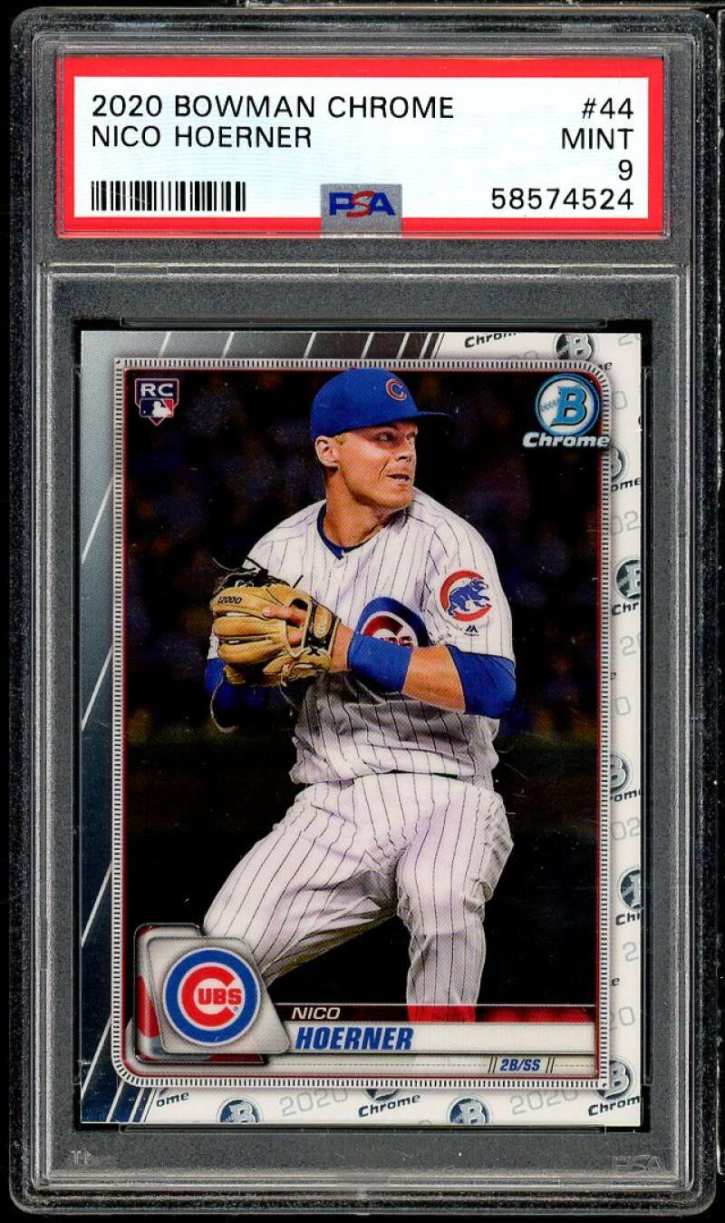 Nico Hoerner Rookie Card 2020 Bowman Chrome #44 PSA 9 Image 1