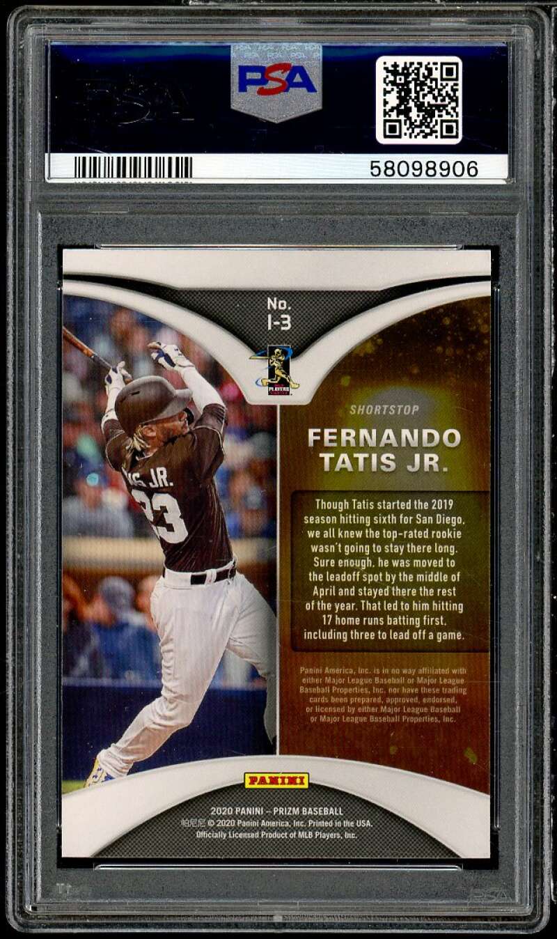 Fernando Tatis Rookie Card 2020 Panni Prizm Illumination #13 PSA 9 Image 2