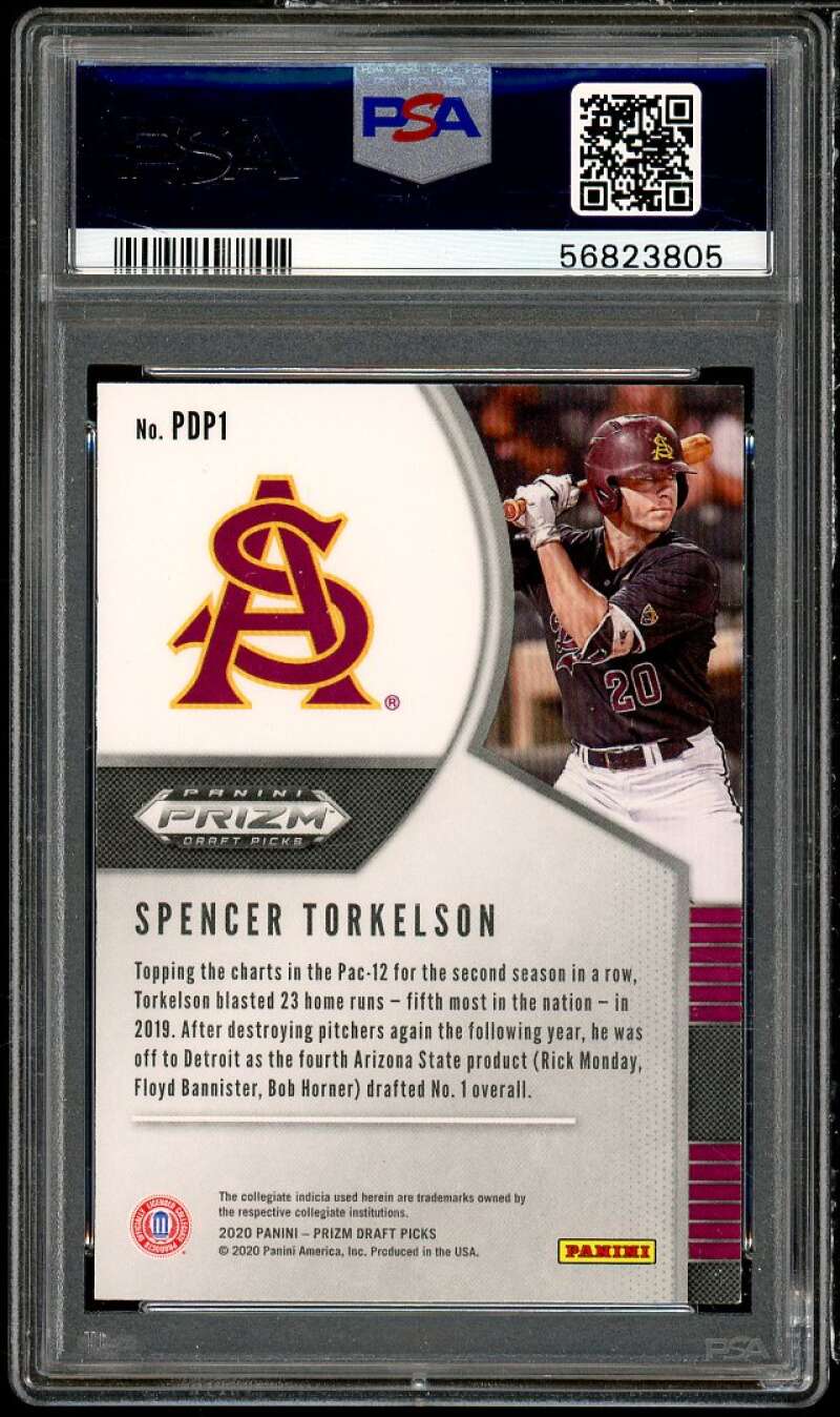 Spencer Torkelson Rookie Card 2020 Panini Prizm DP #PDP1 PSA 9 Image 2