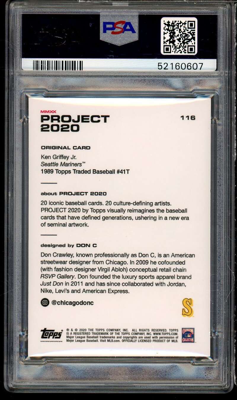 Ken Griffey Jr. Card 2020 Topps Project 2020 #116 PSA 9 Image 2