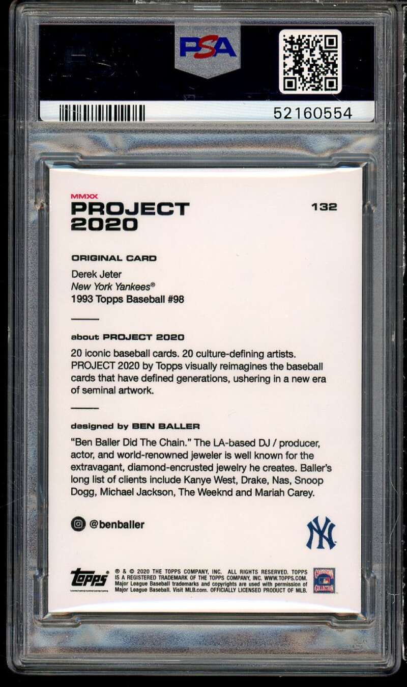 Derek Jeter Card 2020 Topps Project 2020 #132 PSA 8 Image 2