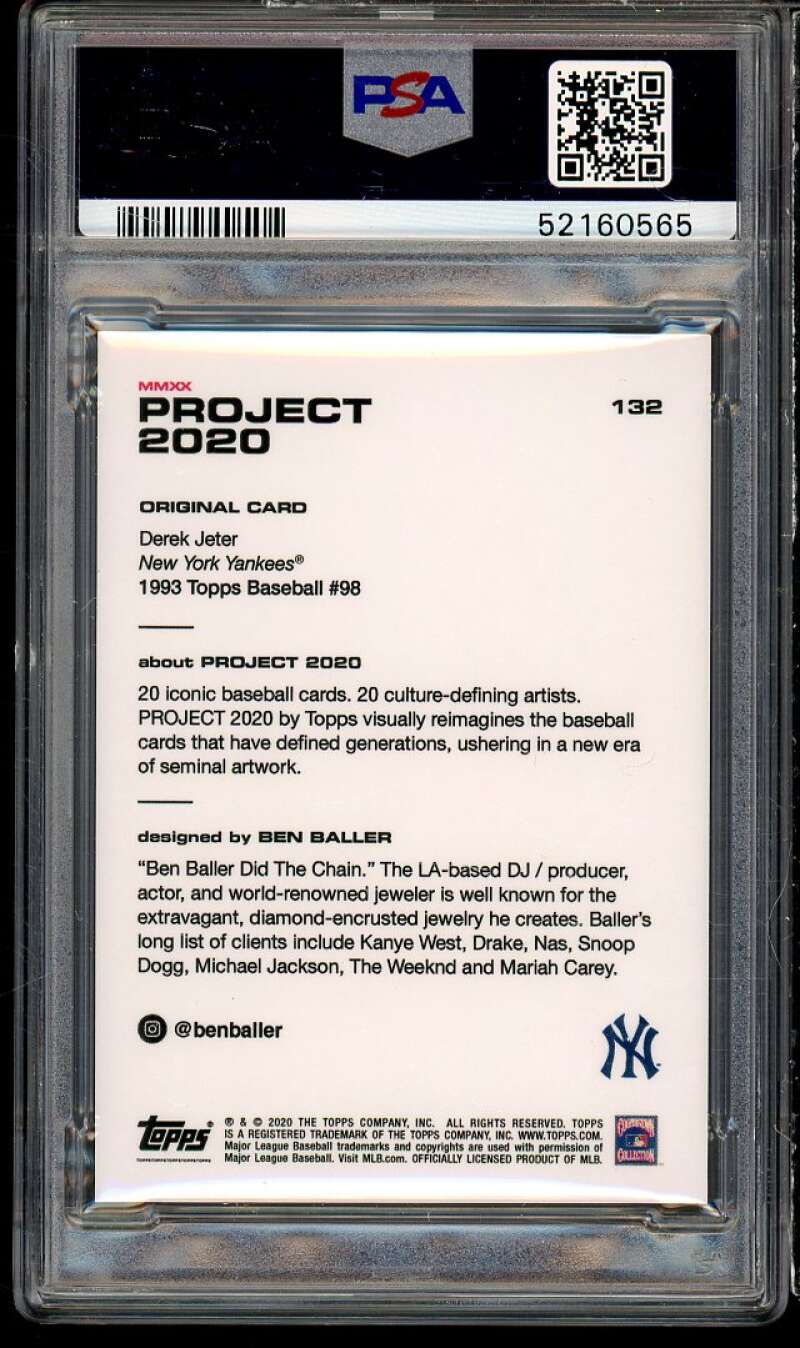 Derek Jeter Card 2020 Topps Project 2020 #132 PSA 9 Image 2