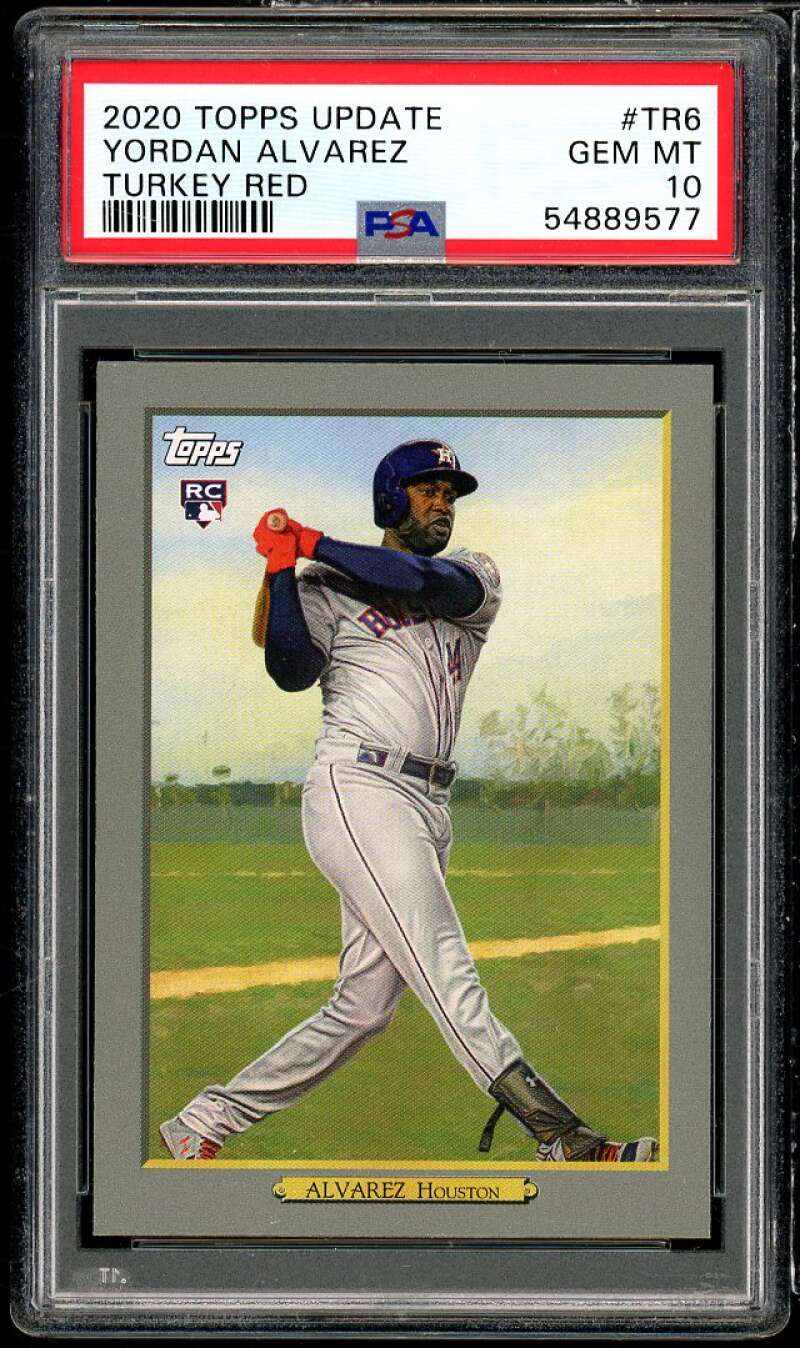 Jordan Alvarez Rookie Card 2020 Topps Update Turkey Red #TR6 PSA 10 Image 1