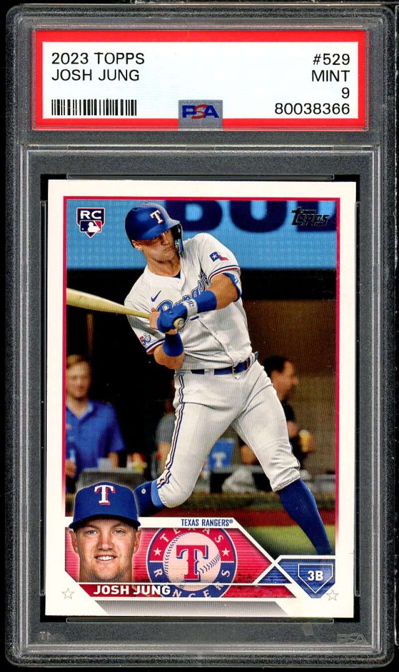 Josh Jung Rookie Card 2023 Topps #529 PSA 9 Image 1