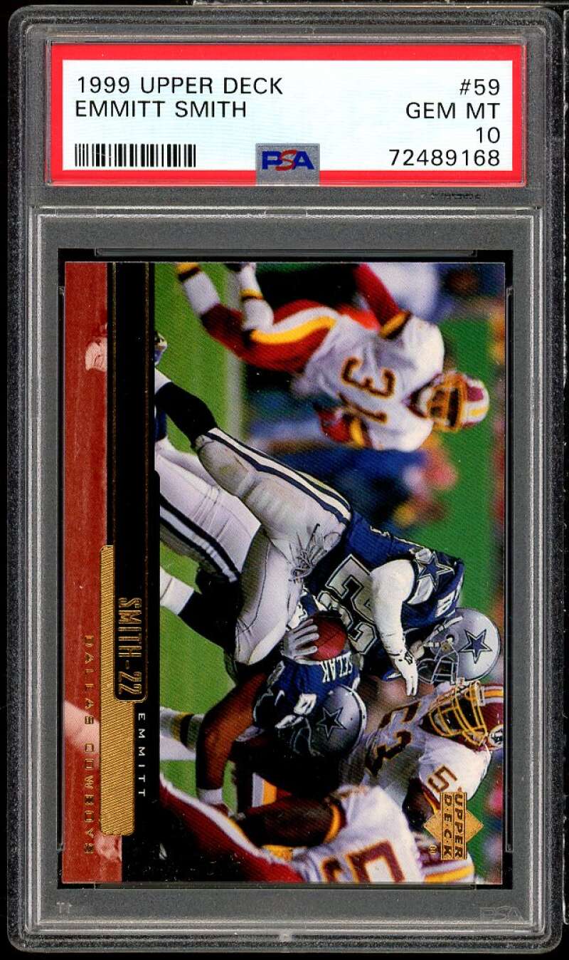 Emmitt Smith Card 1999 Upper Deck #59 PSA 10 Image 1