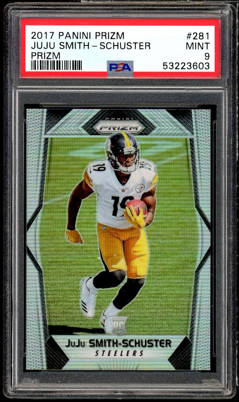 JuJu Smith-Schuster Rookie Card 2017 Panini Prizm Prizm #281 PSA 9 Image 1