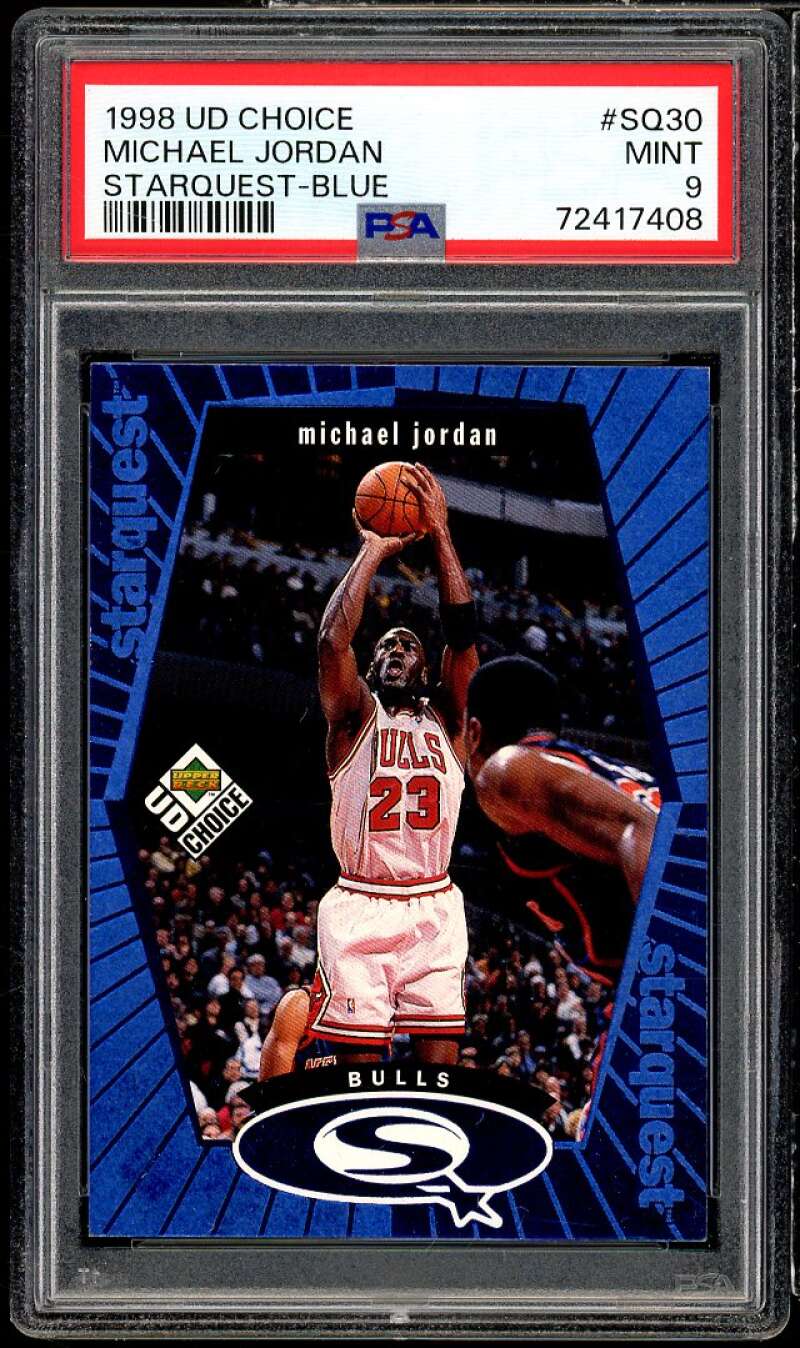 Michael Jordan Card 1998-99 UD Choice Starquest Blue #SQ30 PSA 9 Image 1