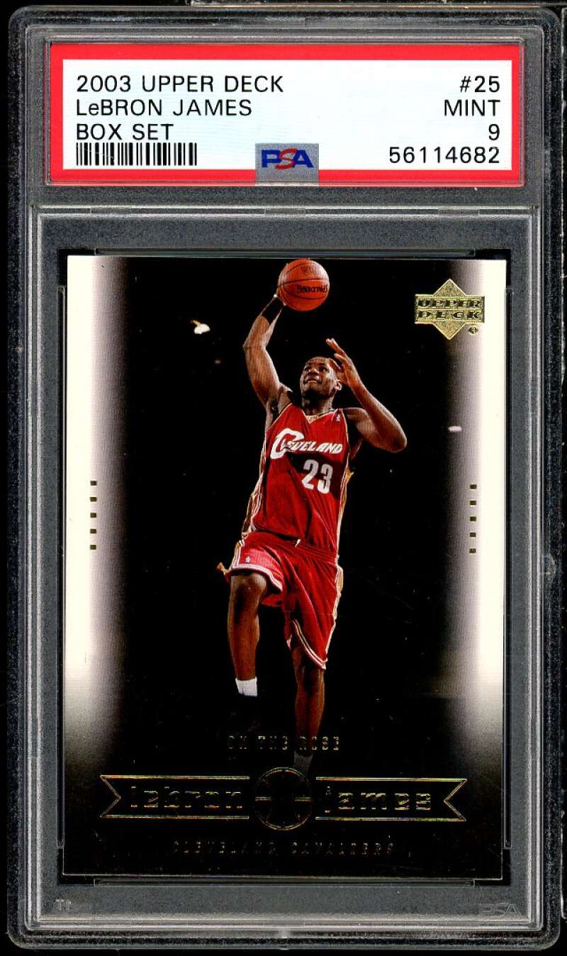 LeBron James Rookie Card 2003 Upper Deck LeBron James Box Set #25 PSA 9 Image 1