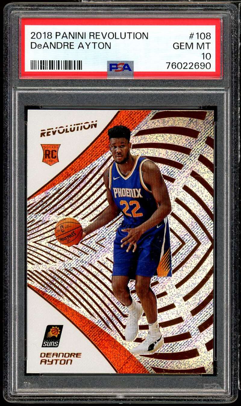 Deandre Ayton Rookie Card 2018-19 Panini Revolution #108 PSA 10 Image 1