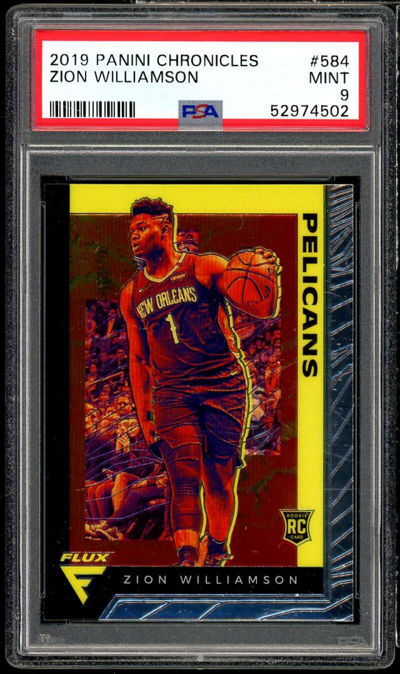 Zion Williamson Rookie Card 2019-20 Panini Chronicles #584 PSA 9 Image 1