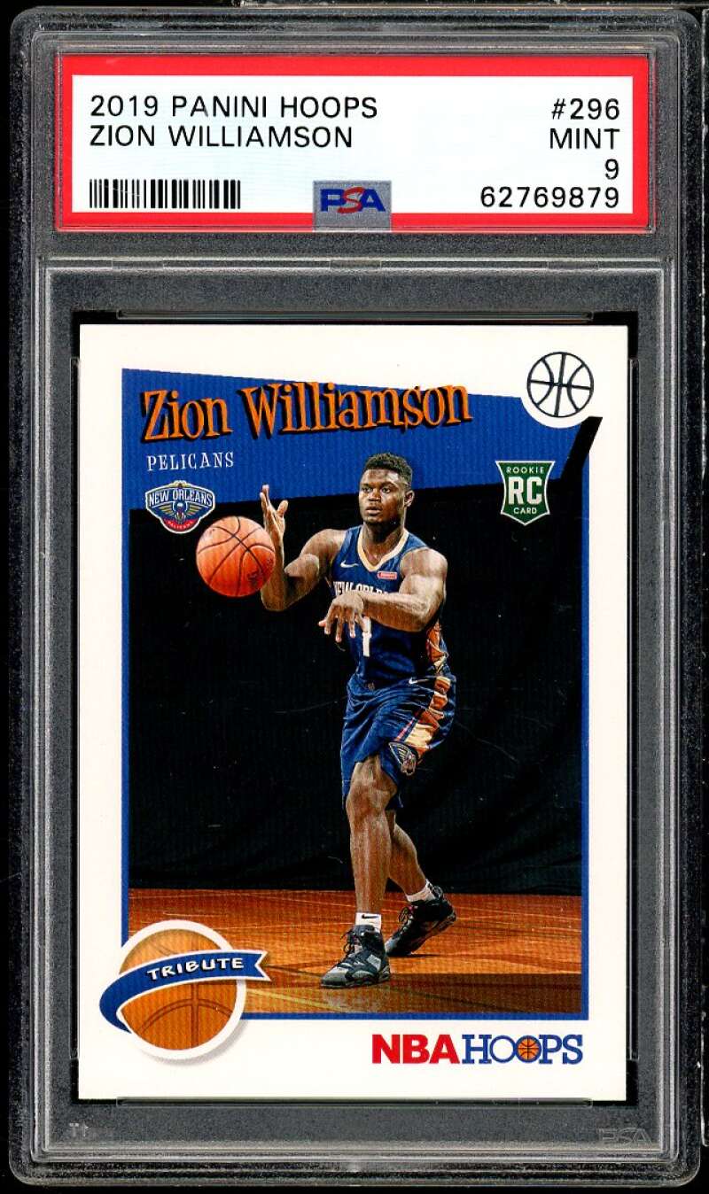 Zion Williamson Rookie Card 2019-20 Panini Hoops #296 PSA 9 Image 1