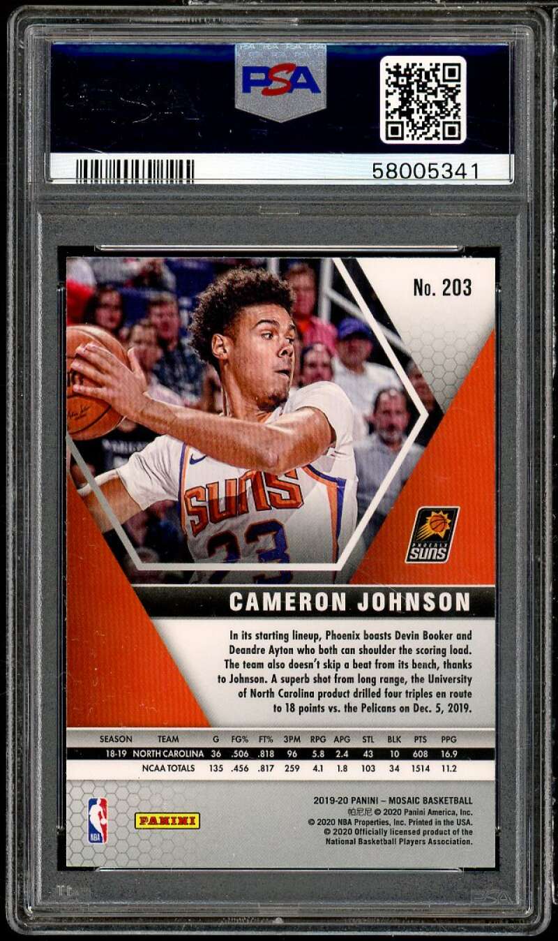 Cameron Johnson Rookie Card 2019-20 Panini Mosaic #203 PSA 10 Image 2