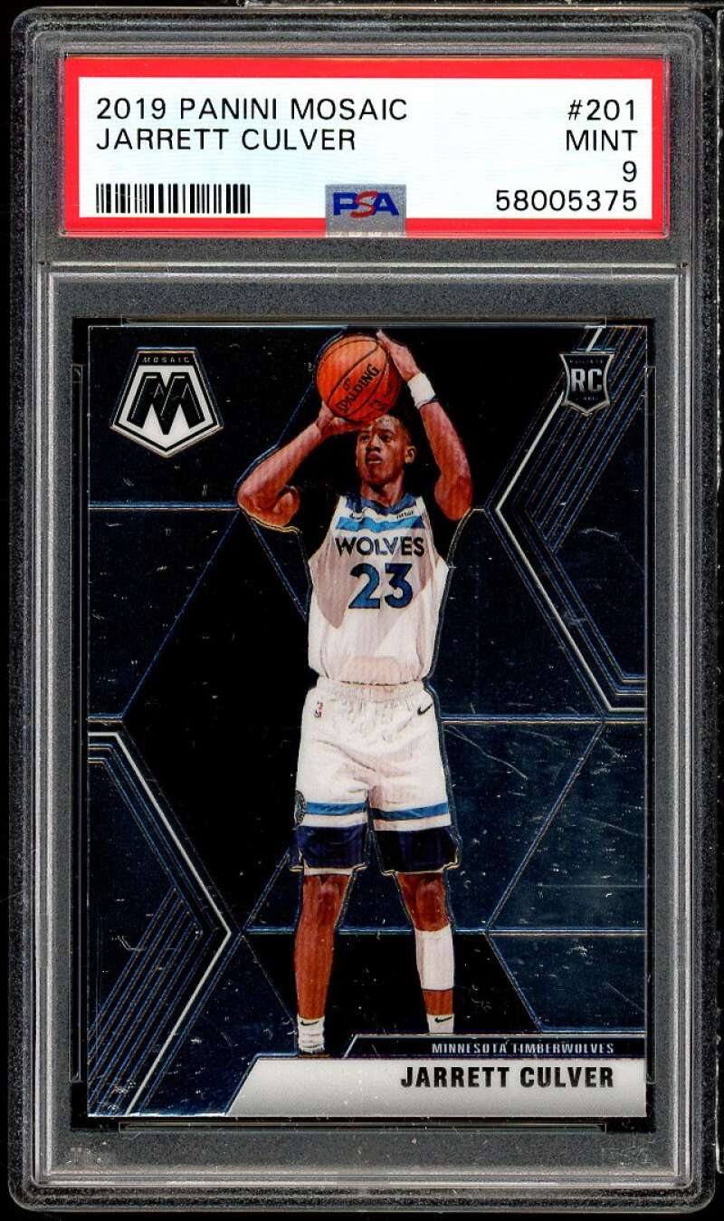 Jarrett Culver Rookie Card 2019-20 Panini Mosaic #201 PSA 9 Image 1