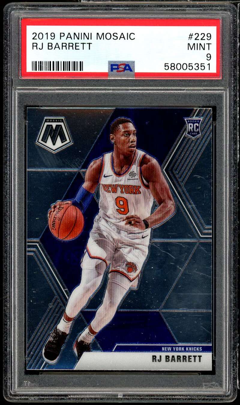 RJ Barrett Rookie Card 2019-20 Panini Mosaic #229 PSA 9 Image 1