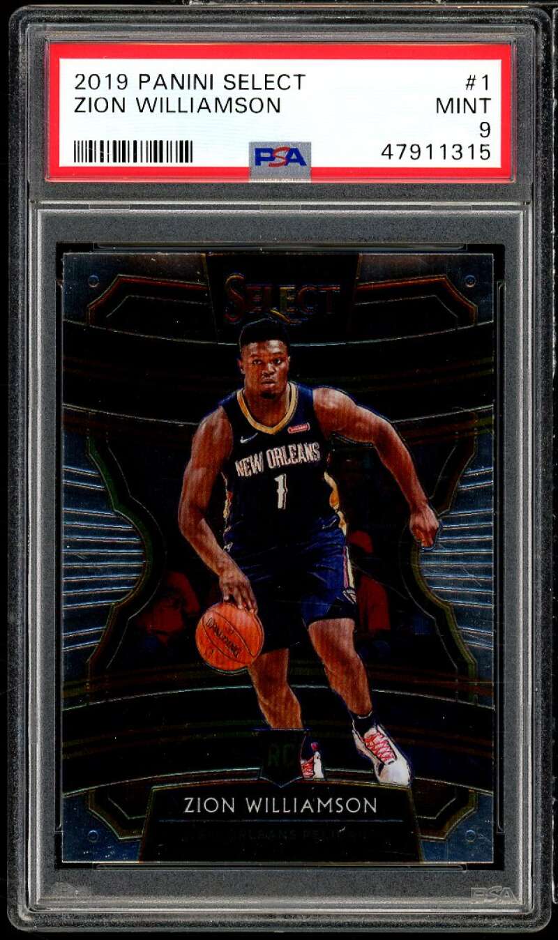 Zion Williamson Rookie Card 2019-20 Panini Select #1 PSA 9 Image 1