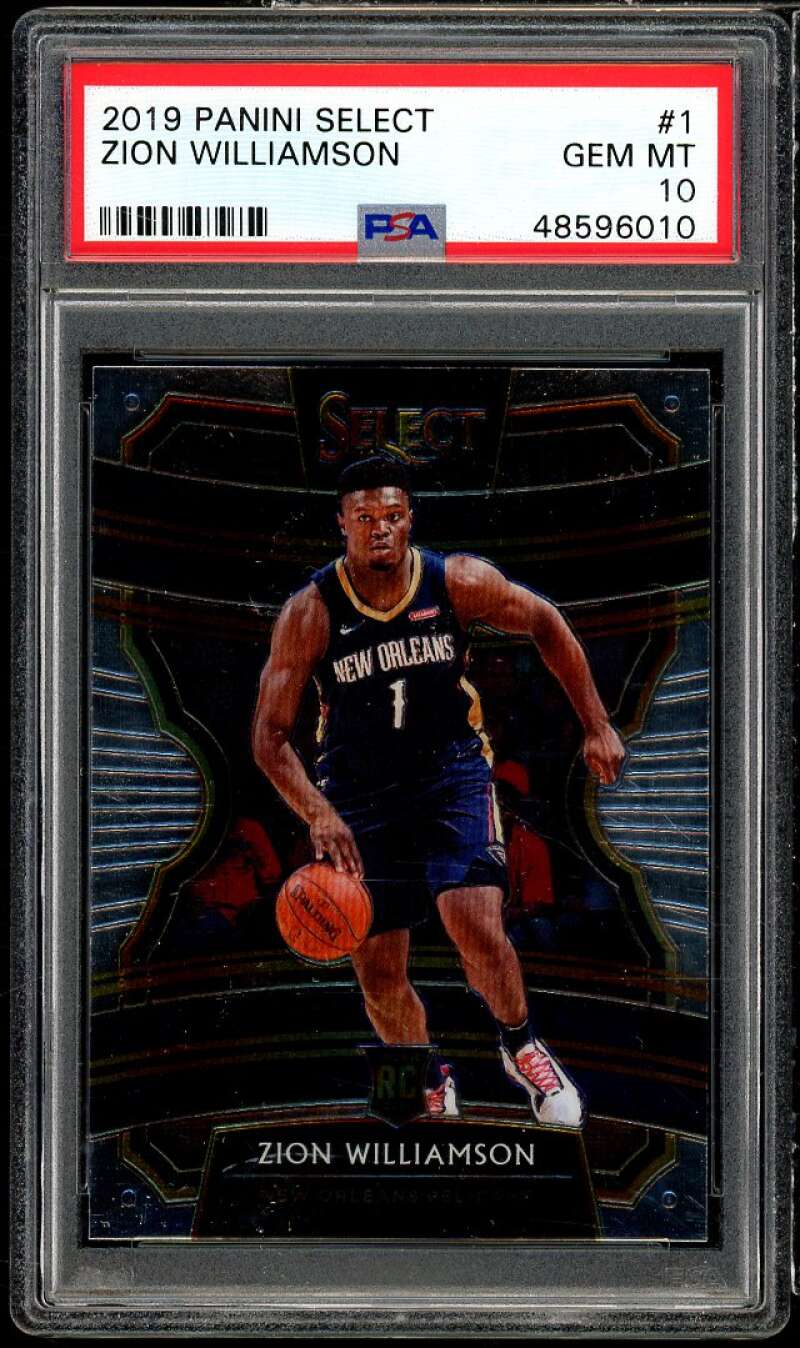 Zion Williamson Rookie Card 2019-20 Panini Select #1 PSA 10 Image 1