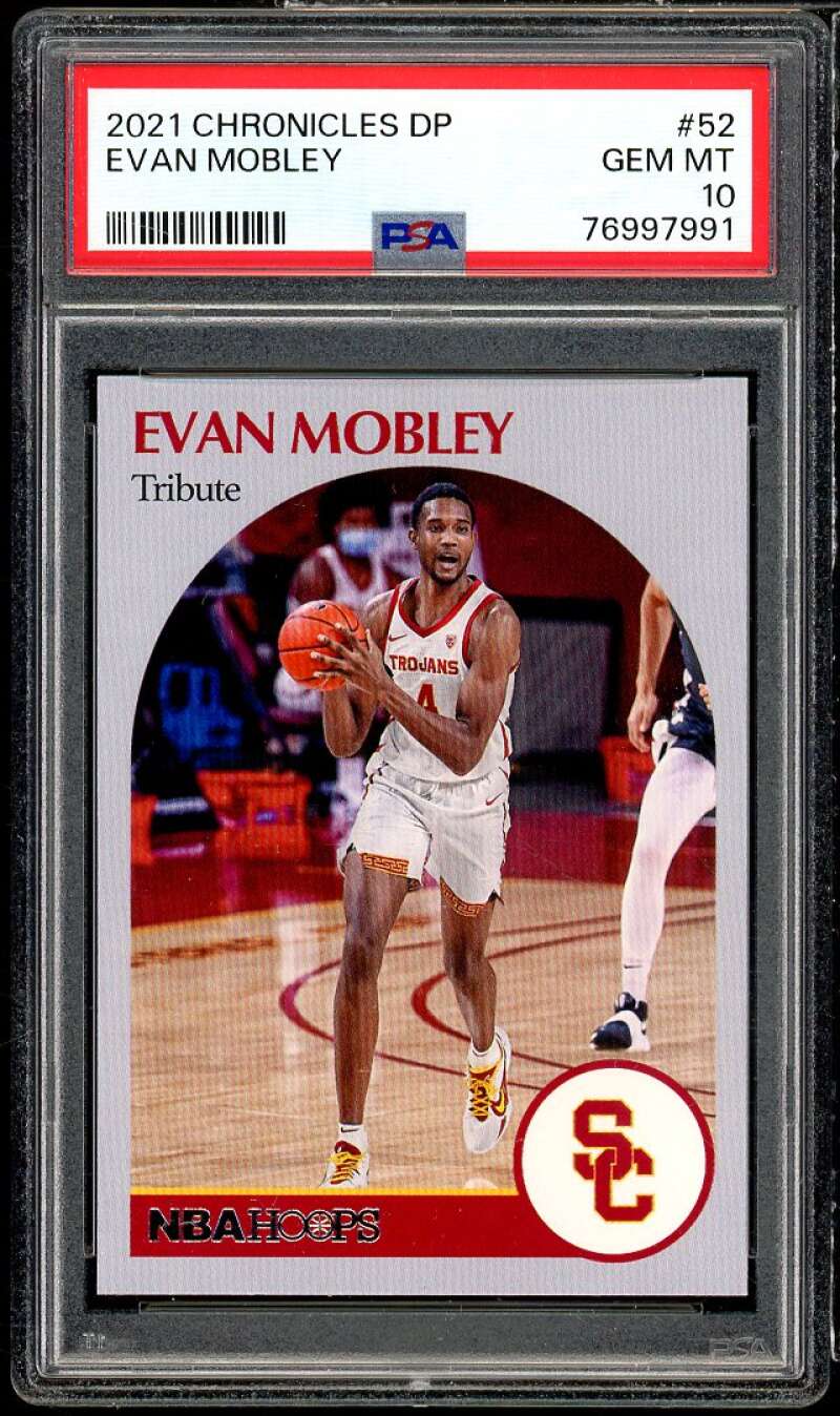 Evan Mobley Rookie Card 2021-22 Chronicles Draft Picks #52 PSA 10 Image 1