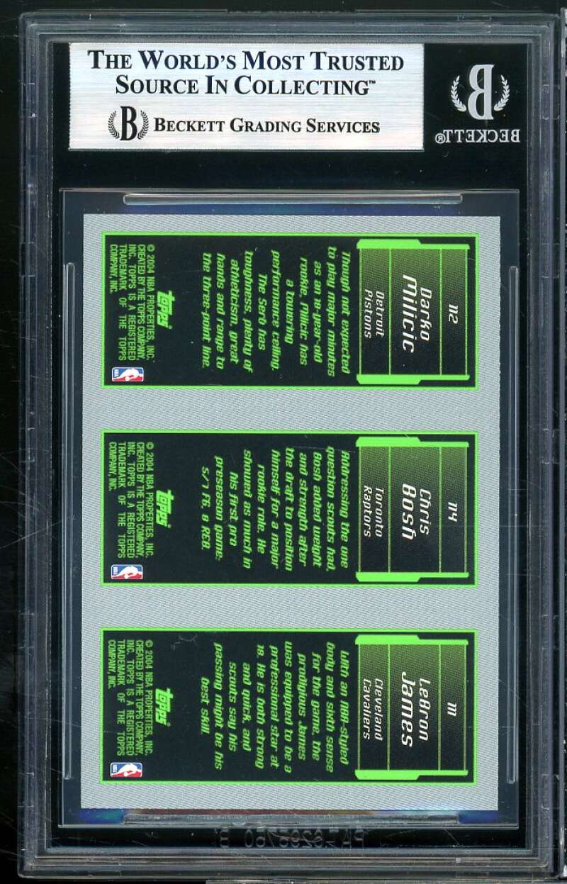 Bosh/Milicic/Lebron James Rookie 2003-04 Topps Matrix #jbm BGS 9 (9 9 9.5 9) Image 2