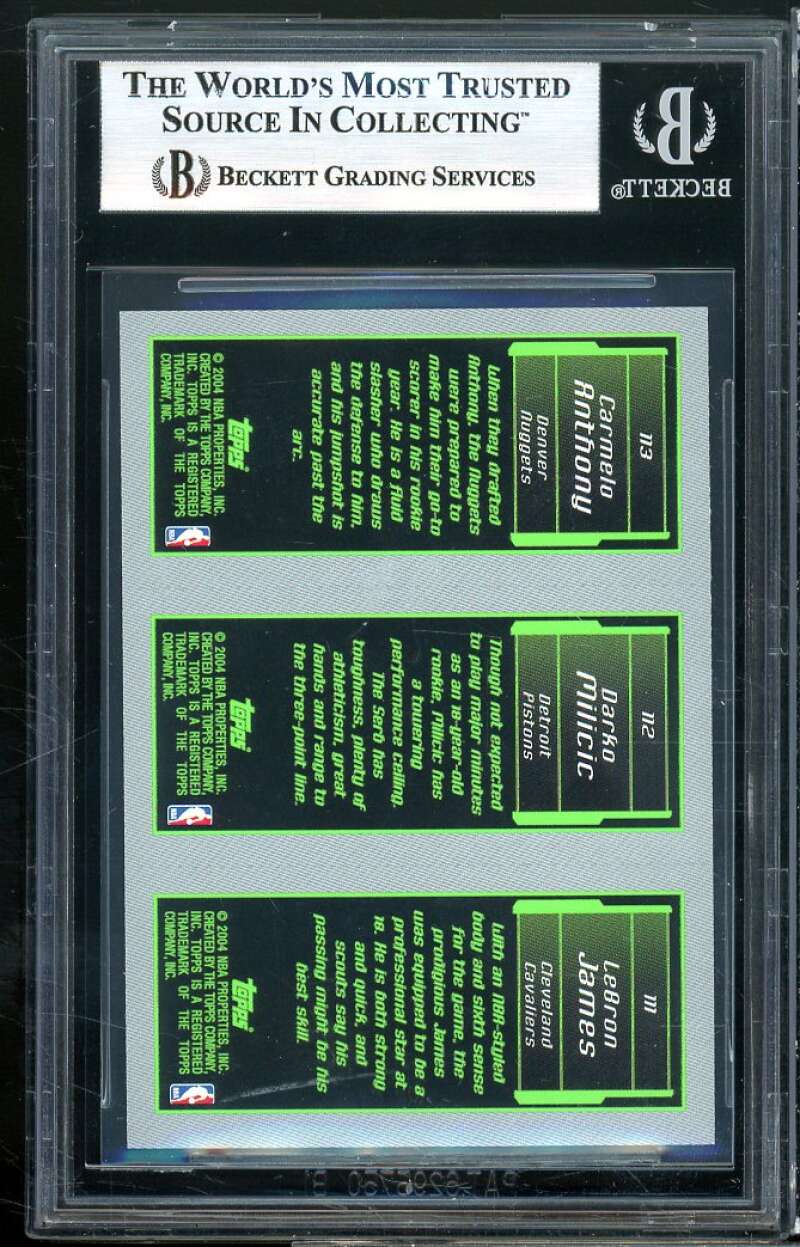 Anthony/Milicic/Lebron James Rookie 2003 Topps Matrix #jba BGS 9 (9.5 9 9.5 9) Image 2