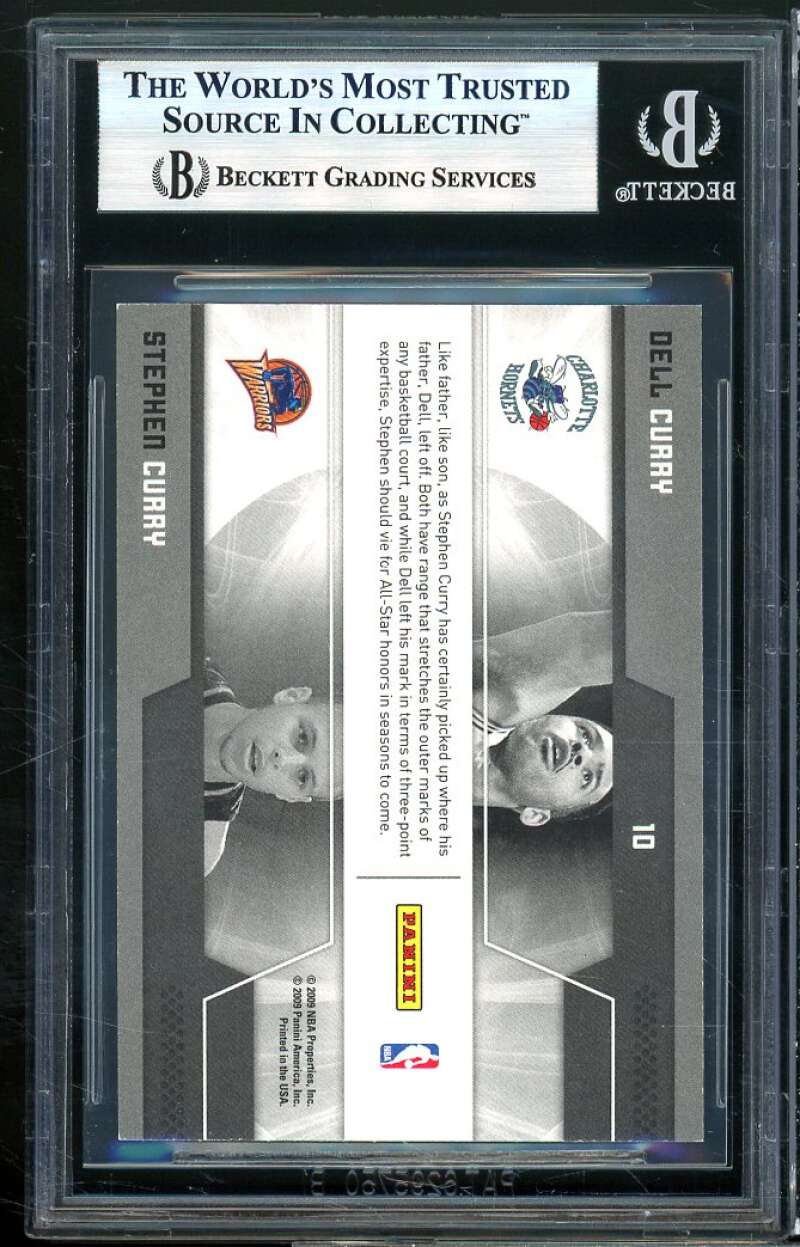 Dell /Stephen Curry Rookie 2009-10 Donruss Elite Passing the Torch #10 BGS 8.5 Image 2