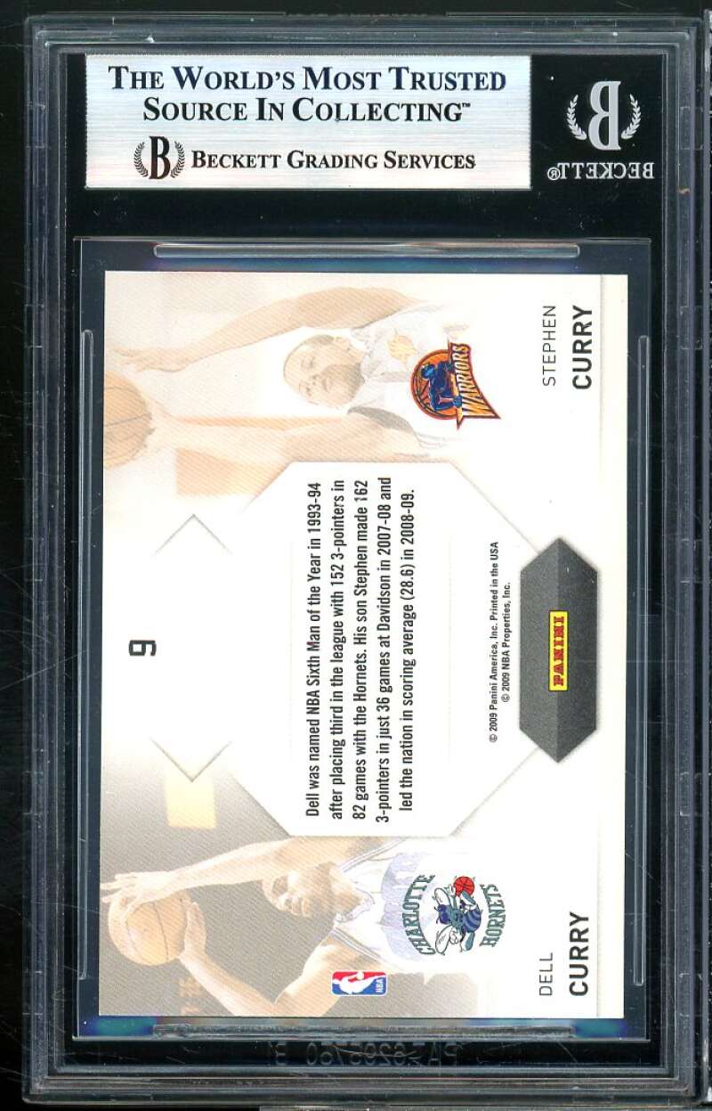 Dell/Stephen Curry Rookie 2009-10 Prestige Connection #9 BGS 9 (9.5 9 9 9.5) Image 2