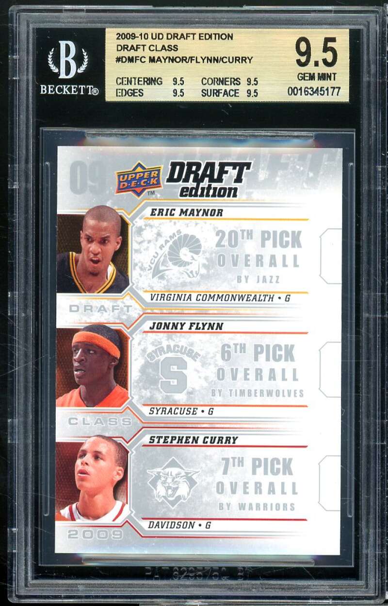 Stephen Curry Rookie Card 2009-10 Upper Deck Draft Edition TT #TT-SC BGS 9.5 Image 1