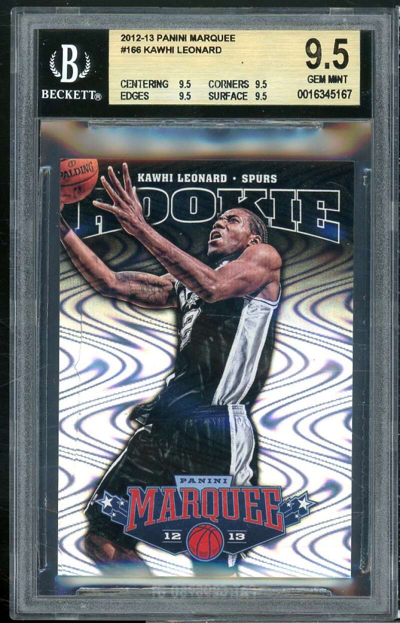 Kawhi Leonard Rookie Card 2012-13 Panini Marquee #186 BGS 9.5 (9.5 9.5 9.5 9.5) Image 1