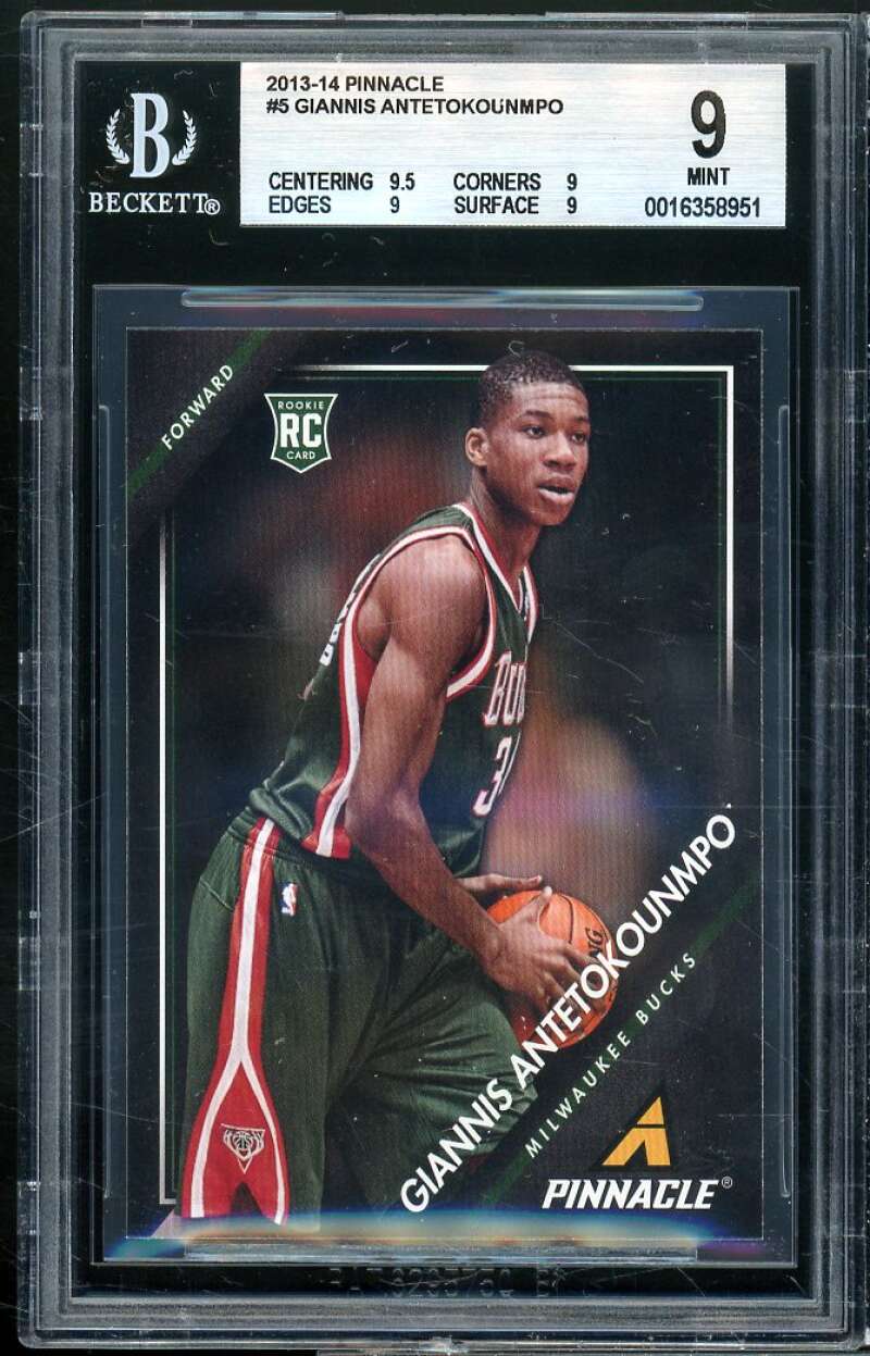 Giannis Antetokounmpo Rookie Card 2013-14 Pinnacle #5 BGS 9 (9.5 9 9 9) Image 1