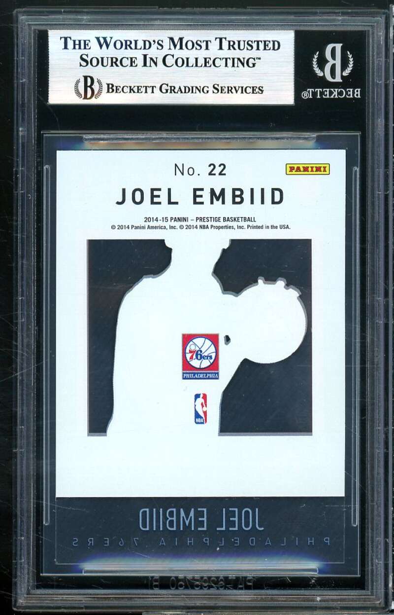 Joel Embiid Rookie 2014-15 Prestige Mystery Rookies #22 BGS 8.5 (9.5 9.5 9 8) Image 2