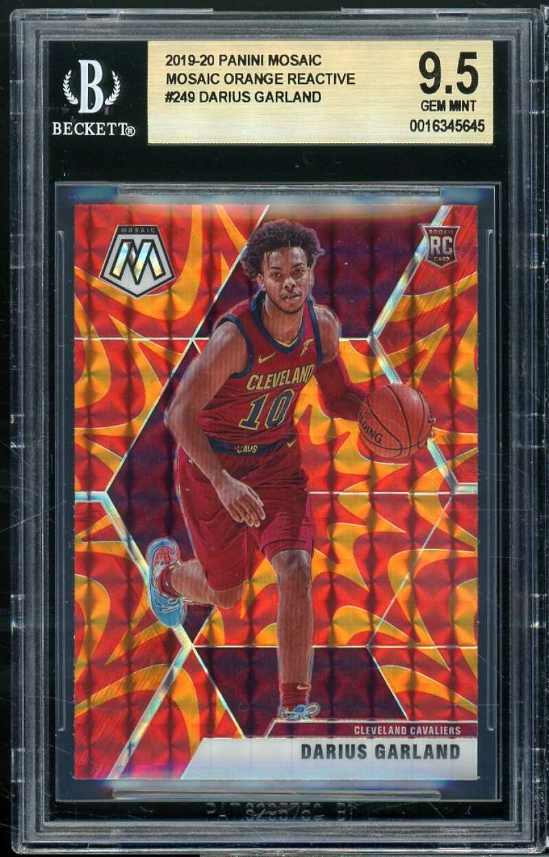 Darius Garland Rookie Card 2019-20 Panini Mosaic Orange Reactive #249 BGS 9.5 Image 1