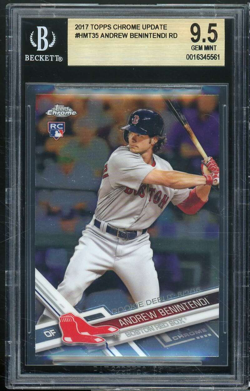 Andrew Benintendi Rookie Card 2017 Topps Chrome Update #HMT35 BGS 9.5 Image 1